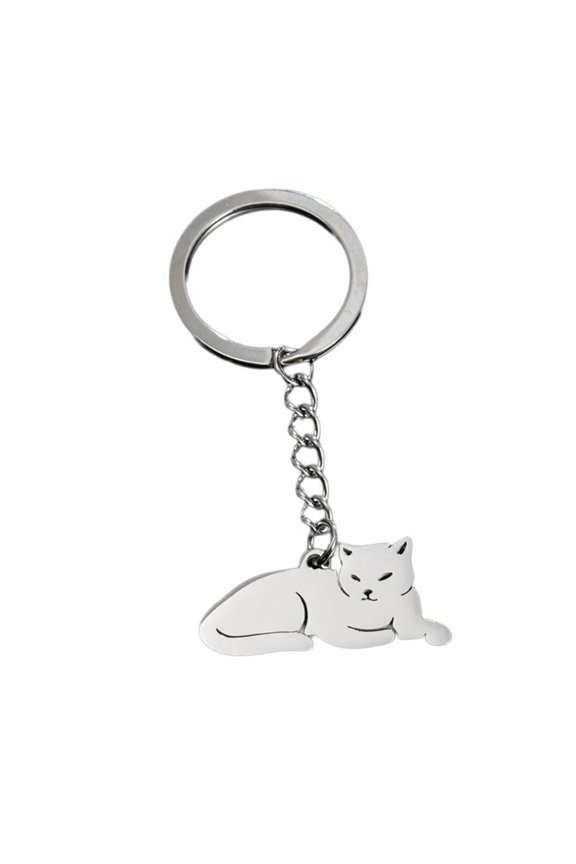 Stylish Cats Shaped Key Holder Stainless Steel Silver for Fashionistas