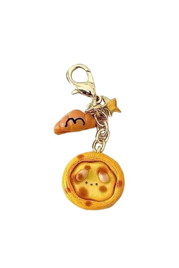 Stylish Egg Tart Buckle Keychain Fun and Functional Designs Suitable for All Ages as Personalize Styles Accessory