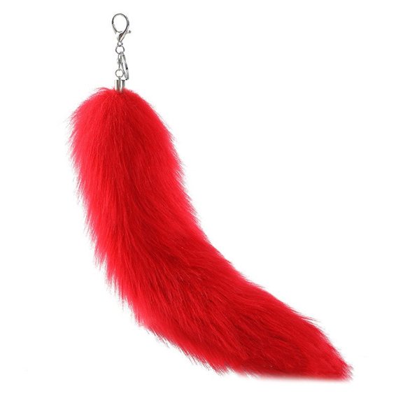 WINDLAND Stylish Keyring Charm Soft Bag Decoration Tail Shape Colorful Key Charm