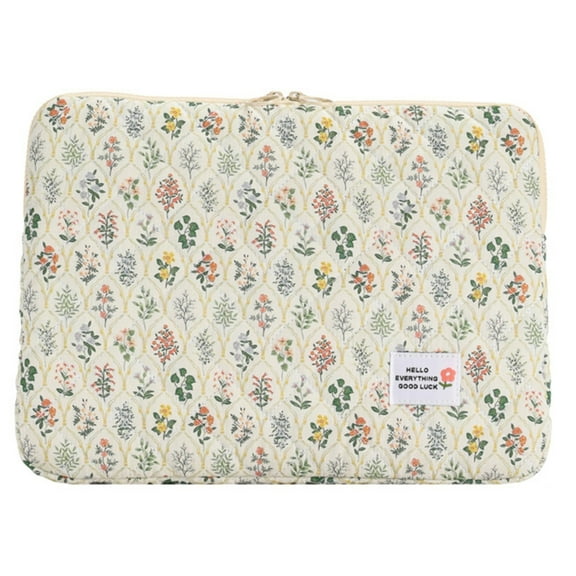 WINDLAND Stylish Notebook Sleeve Lovely Floral Pattern Notebook Computer Bag Floral Pattern Laptop Case Jewelry for Students
