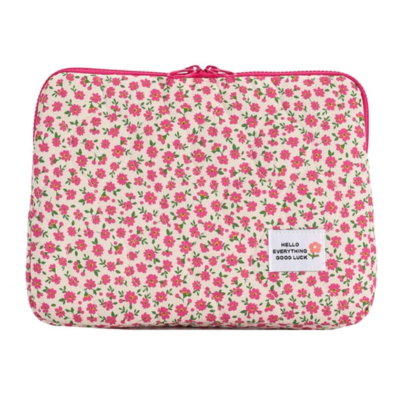 WINDLAND Stylish Notebook Sleeve Lovely Floral Pattern Notebook Computer Bag Floral Pattern Laptop Case Jewelry for Students