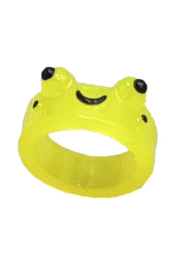 Colorful Luminous Frogs Ring for Women Cute Funny Cartoon Aesthetic Glow In The Dark Rings Summer Jewelry Gift