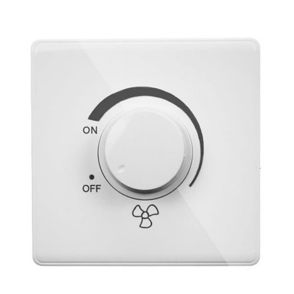WINDLAND Wall Mount Fan Regulator Stepless Speed Adjustment Panel Type 86 Surfaces Mount Speed Controller for Offices Home