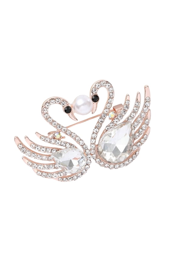 Swan Pins Elegant Brooch Alloy Texture Statement Brooch Perfect for Any Occasion