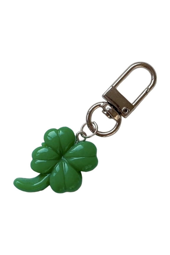 Fashion Four Leaf Grass Charm Pendant Chain Keychain Decoration for Key Bag