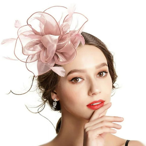 WINDLAND Tea Party Headband Feather Fascinator Cocktail Hat Women Fascinator Headband