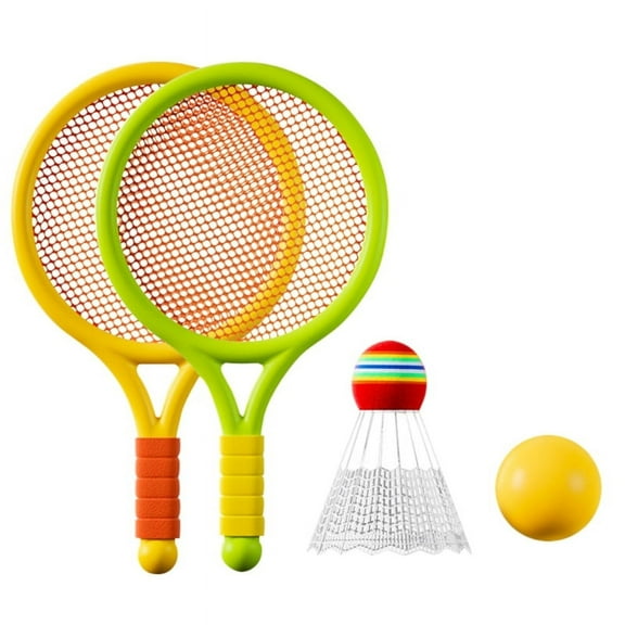 WINDLAND Tennis Racquet Set Kids Indoor Small Badminton Rackets with Shuttlecocks Balls