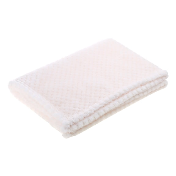 WINDLAND Thickened Solid Color Pineapple Grid Blanket Coral Fleece Lightweight Throw Blanket for Sofa Bed Winter Soft Warm Blanke