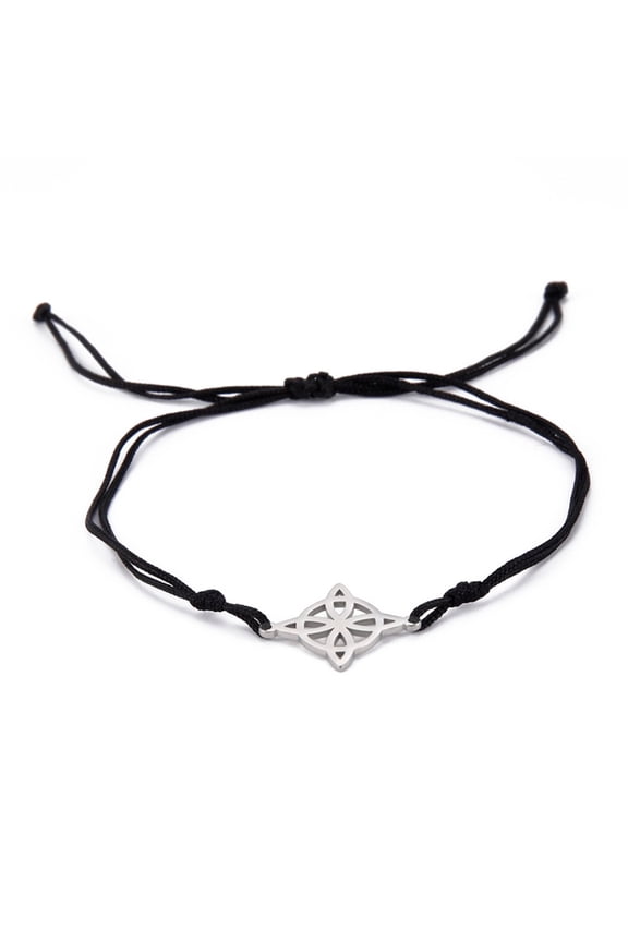 Titanium Steel Witch Knot Bracelet for Women Men Adjustable Lucky Red Rope String Bracelets Jewelry Christmas Gift