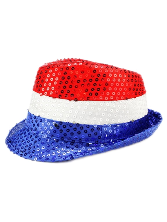 Top Hat Red White Blue Patriotic July 4th Costume Accessory Headwear Props Sam Hat Bow Tie Top Hat American Flag