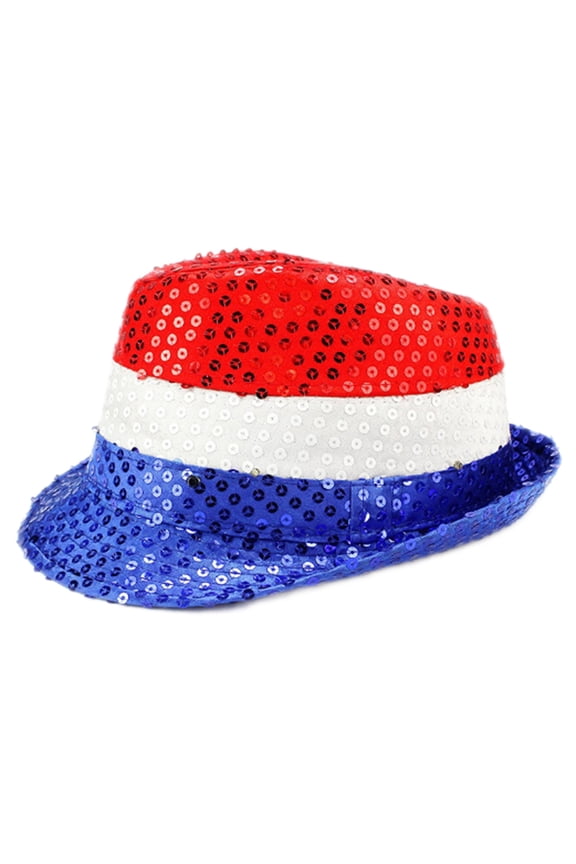 Top Hat Red White Blue Patriotic July 4th Costume Accessory Headwear Props Sam Hat Bow Tie Top Hat American Flag