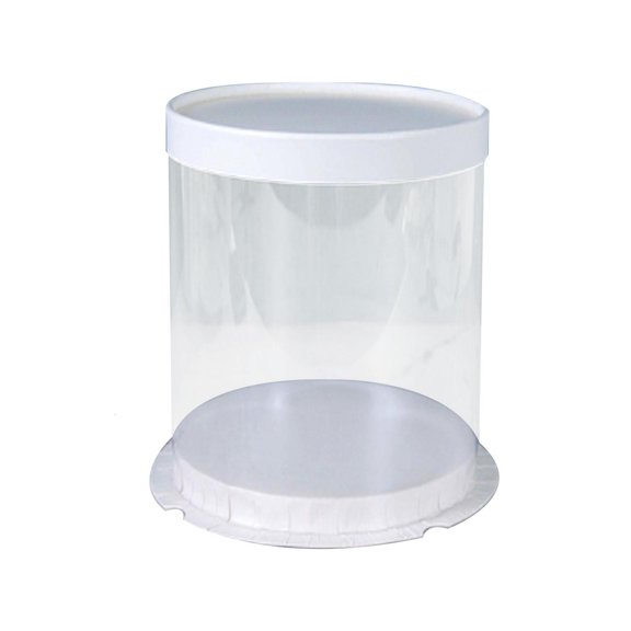 WINDLAND Transparent Round Gift Box Cake Boxes Birthday Wedding Dessert Wrapping for Case for Home Festival Ceremony Party Packaging Box Toy Present Bin