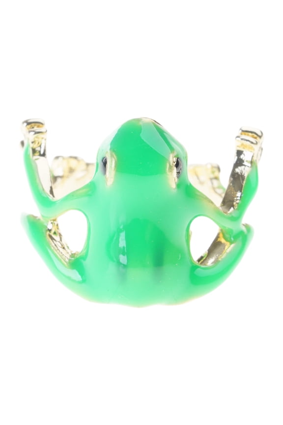 Eye Catching Tree Frogs Ring Allergy Free Alloy Finger Ring Adjustable Size Ring