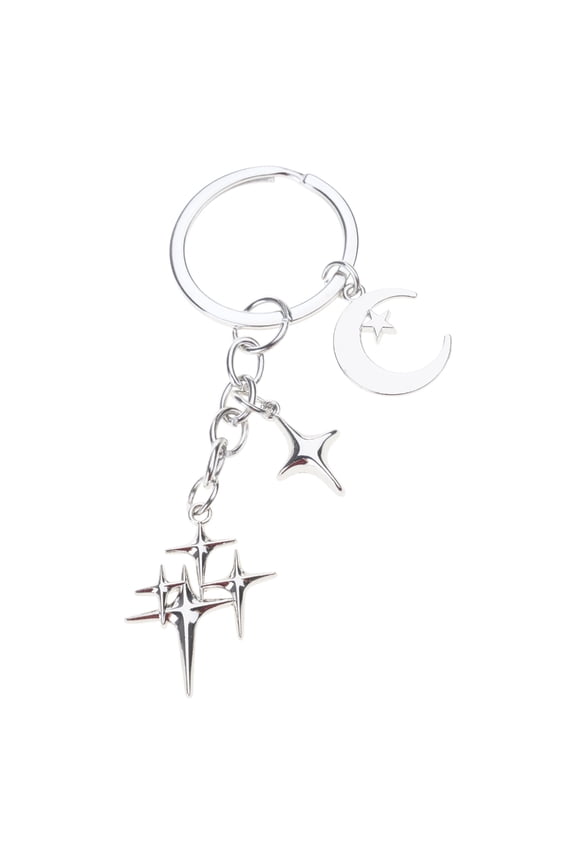 Trend Exquisite Alloy Keychain Crescent Moon Four-pointed Star Female Keys Chain