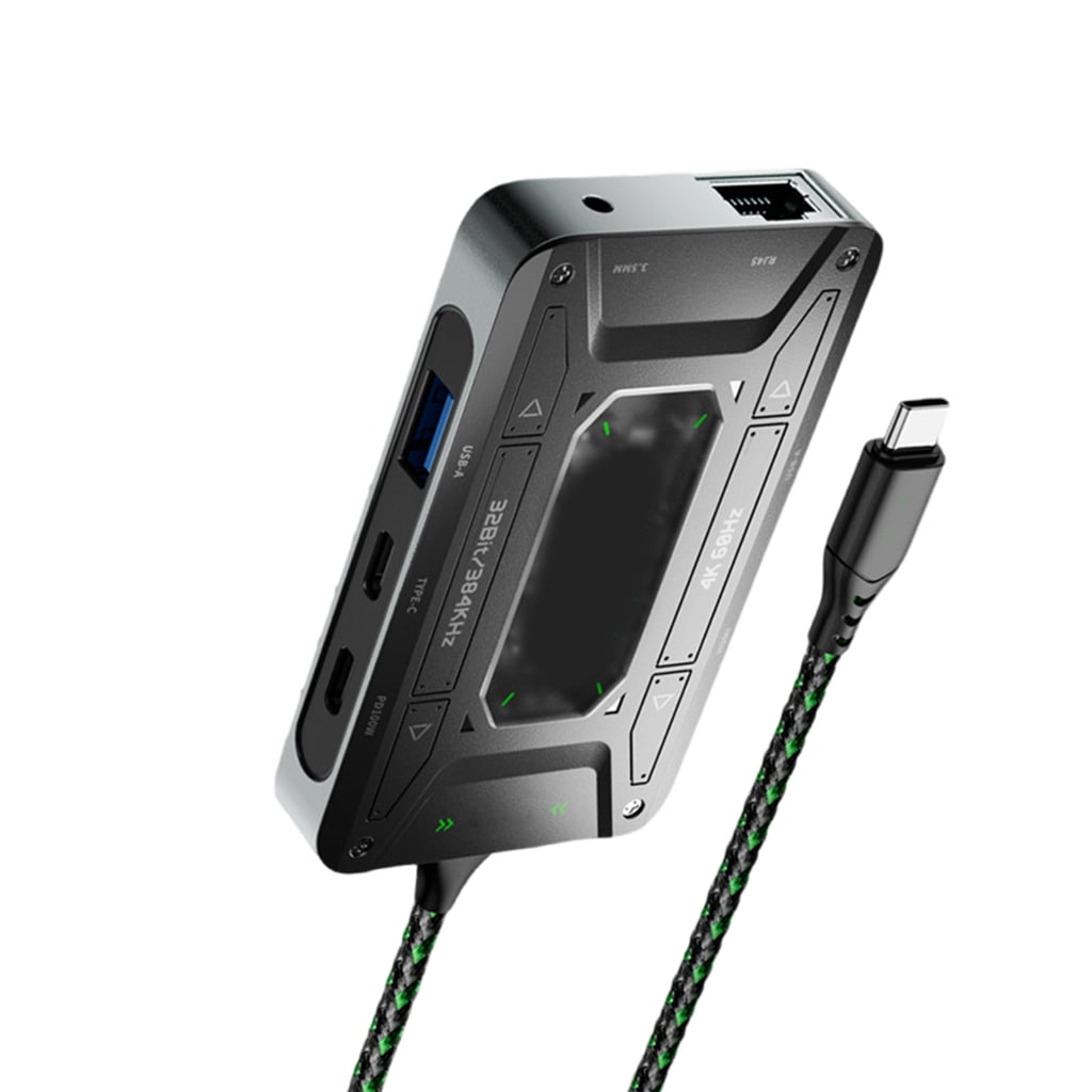 WINDLAND Earphones Converter For DS7/DS7Pro Headphone Adapter Docking Station 1000Mbps Ethernet PD100W and 5Gbps Data Transfer
