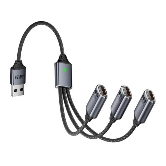 WINDLAND USB 2.0 Data Transfer Cable Supporting OTG USB to 3 Female for Synchronizing Keyboards and Flash Drive