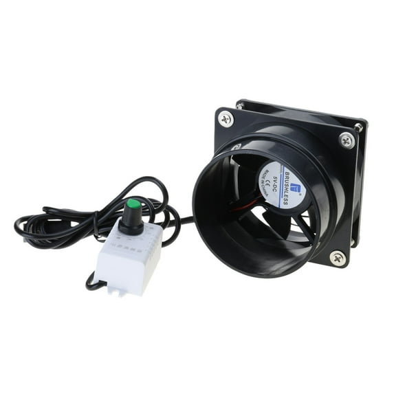 WINDLAND USB Adjustable Speed Air Ventilation Blower Inline Booster Window Exhauster