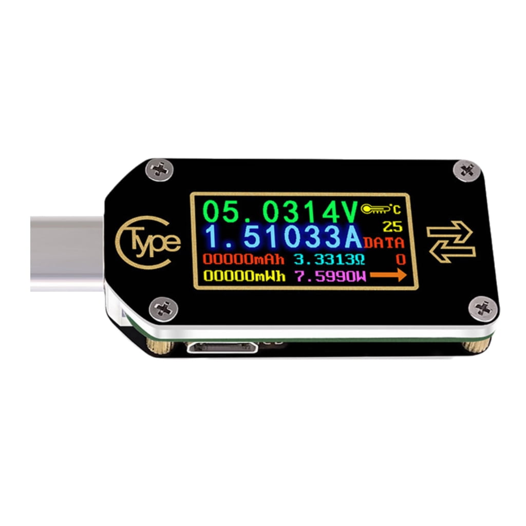 WINDLAND USB C Tester USB C Power Meter Voltage Meter Current and Voltage Monitors USB C