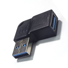WINDLAND USB3.0 Male to Female 90 Degree Right Angle Extension Adapter 5Gbps Car Charging