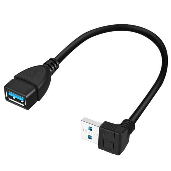 WINDLAND USB3.0 Extension Cable 90 Degree Angled For Space Saving Short USB3 Cable