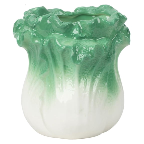WINDLAND Unique Cabbage Shaped Ceramic Pen Stand Elegant Pencil Cup Elegant Stationery Container Household Tabletop Accessory