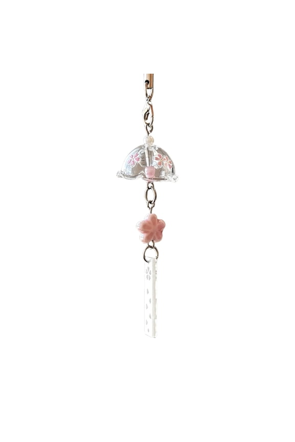 Beautifully Crafted Bead Keychain Featuring Cherry Blossoms Design for Women