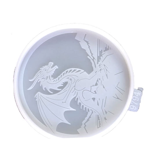 WINDLAND Silicone Mold for Dragon Cup Coaster Resin Coaster Silicone Molds Durable Silicone Coaster Molds Resin Casting Cup Mat