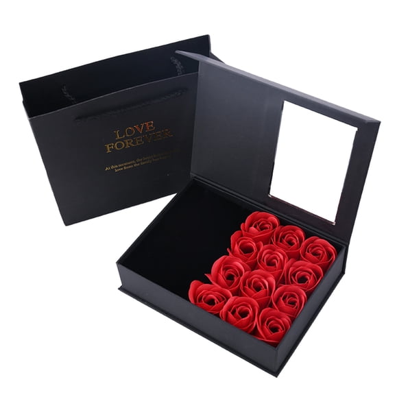 WINDLAND Valentines Day Flower Jewelry Box Rose Flower Christmas Present Packing Bag Women Birthday Party Girlfriend Mom Gifts