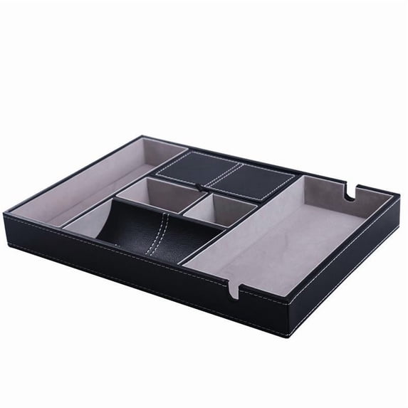 WINDLAND Valet Tray for Men, EDC Tray, Nightstand Organizer, Table Organizer, Charging Station, Catch All, Dresser Tray