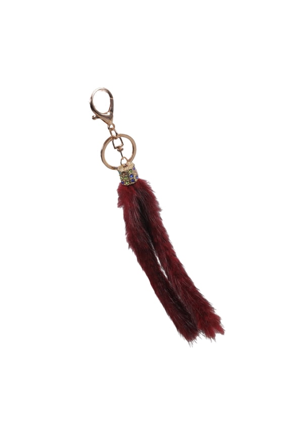 Velvety Mink Hair Key Holder Elegant Car Decors Sturdy Quality Gift Choice