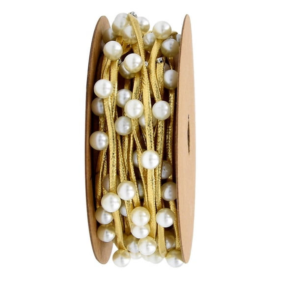 WINDLAND Versatile Craft Ribbon Christmas Beads Ribbon for Celebrations Gift Wrapping