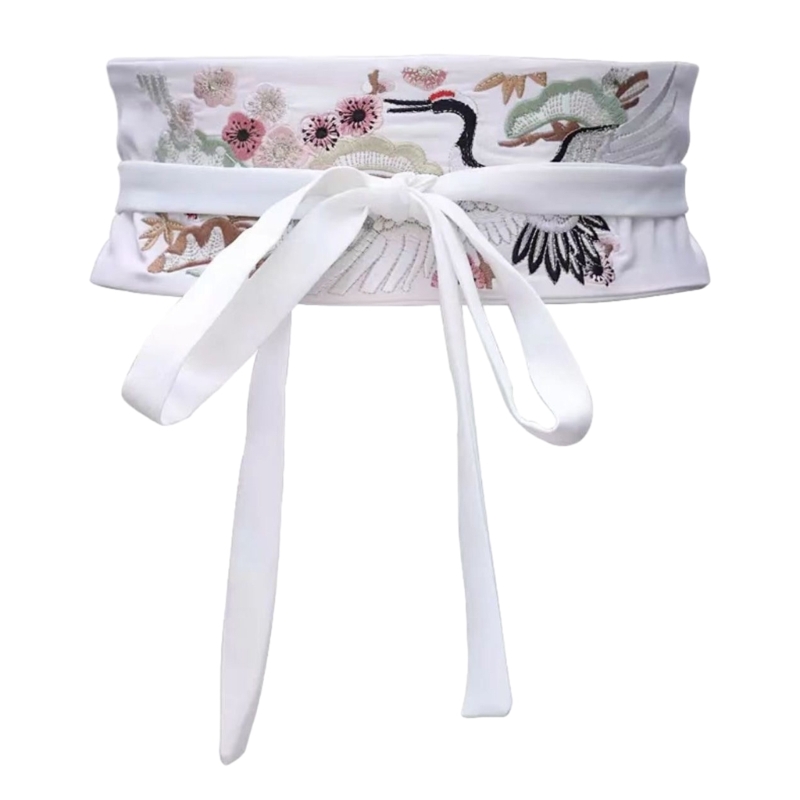 WINDLAND Vintage Hanfu Girdle Belt Chinese Elegant Tie Belt for Wrap