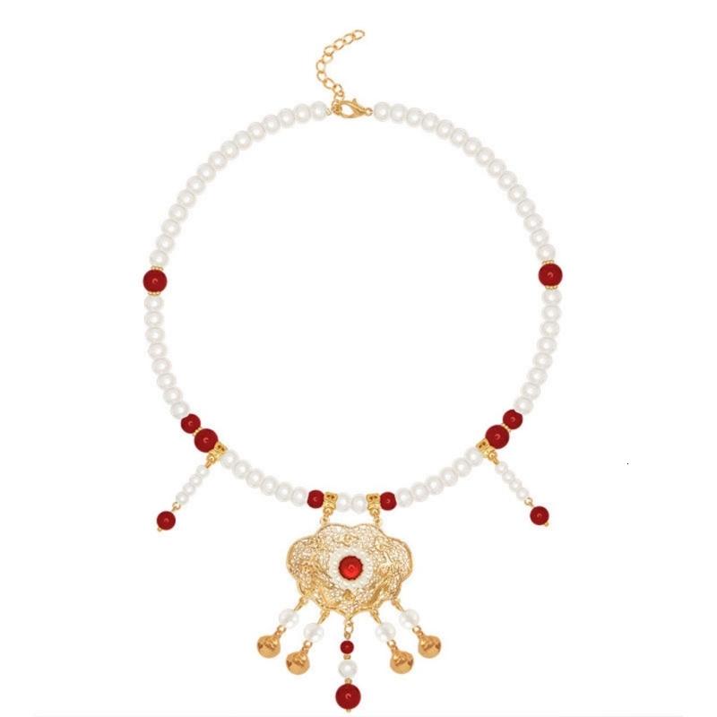 WINDLAND Vintage inspired Chinese Lock Fringe Pendant Necklace with ...