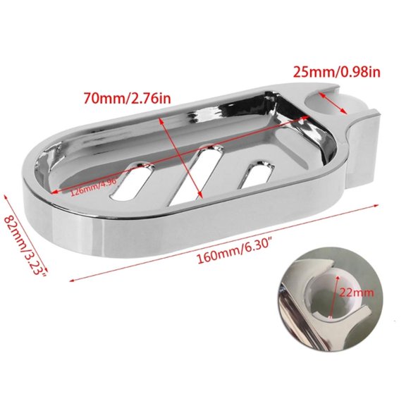 WINDLAND Wall Mounted ABS Soap Box Slide Bar Soap Dish Holder Replacement Soap Pallet