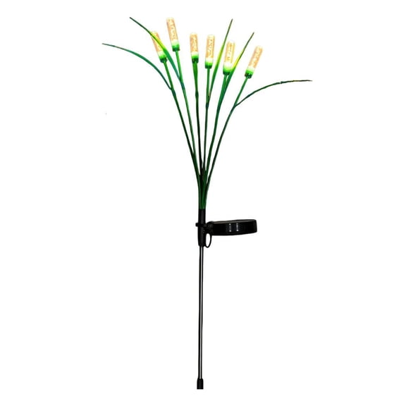WINDLAND Waterproof LED Cattail Light Swing Solar Powered Yard Stake Light Ornament For Yard Patio Pathway Outdoor Decoration