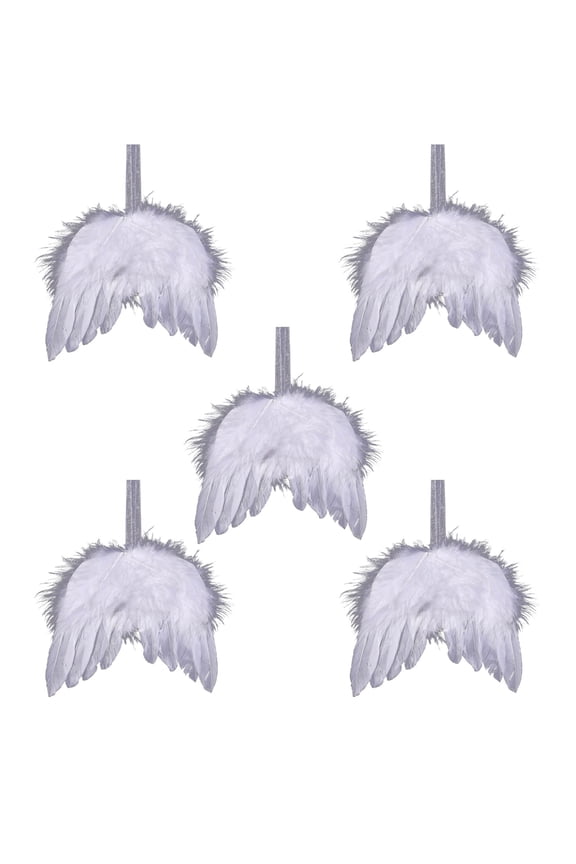 WINDLAND WhiteAngel Wings Ornament Sublimation Blank Products Pendant for Jewelry Keychain Diy Christmas Tree Deco Crafts