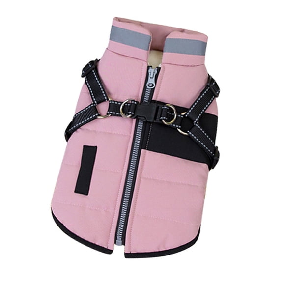 WINDLAND Windproof Dog Winter Jackets with Leash Hook Warm Padded Thick Liners Pet Outfit