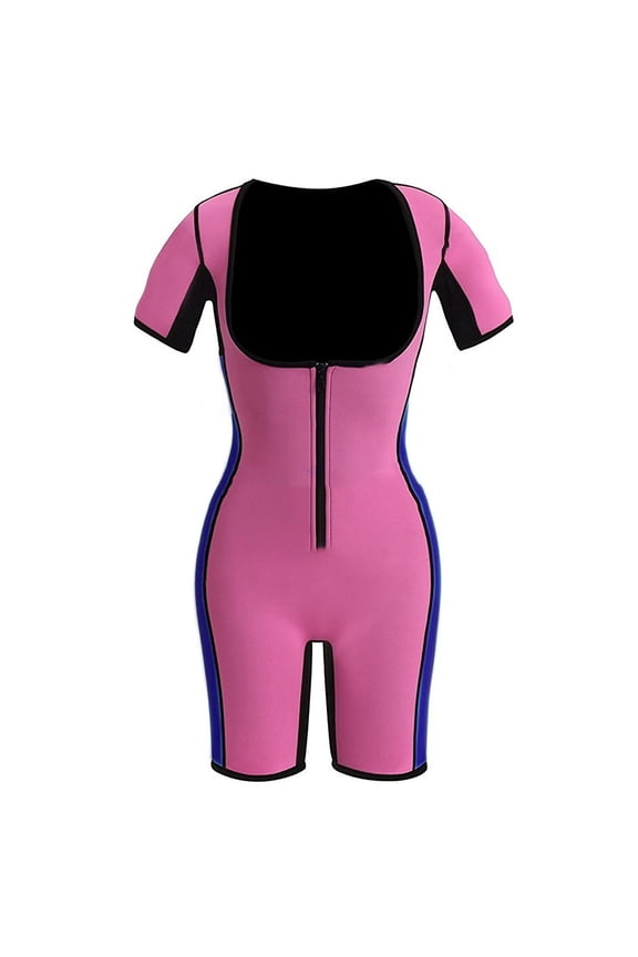 Women Full Body Shaper Slimming Sauna Suit Zip Corset Bodysuit