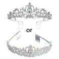 thumbnail image 1 of WINDLAND Women Kids Tiara Crowns with Comb Pins Imitation Crystal Glitter for Rhinestone, 1 of 21