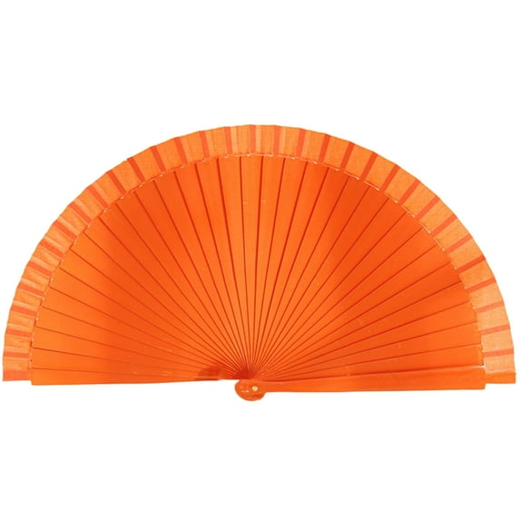 WINDLAND Wood Hand Fan Spanish Solid Color Folding Fan for Parties and Weddings Gift