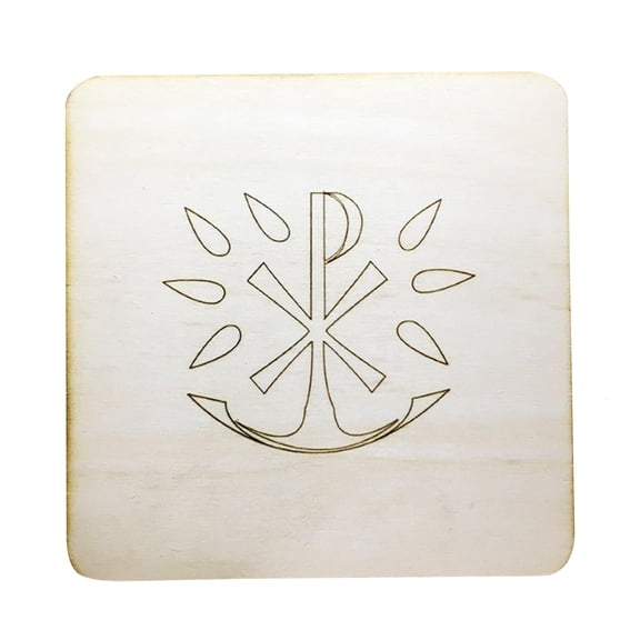 WINDLAND Wood Square Cutting Board for the Mass Liturgy of the Catholic Holy Lord's Cup Lid Church Utensil Relics Home Decoration