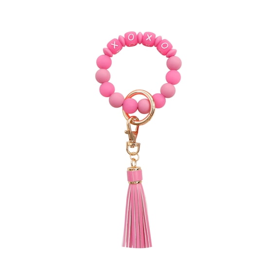 WINDLAND Silicone for Key Ring Bracelet Wristlet Keychain Wallet for Girl with Ta