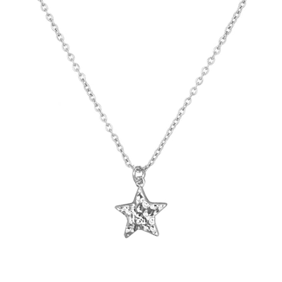 WINDLAND Y2k Star Pendant Necklace Star Pendant Choker Alloy Material Star Neck Jewelry