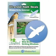 WINDOWALERT Songbird Essentials Hawk Anti-Collision Decal (SE7015) - UV-Reflective Window Decal to Protect Wild Birds from Glass Collisions - Made in The USA