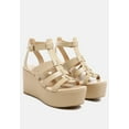 thumbnail image 1 of WINDRUSH Cage Wedge Leather Sandal in Nude, 1 of 7