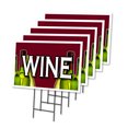 thumbnail image 1 of WINE 5 Pack Of 18" x 24" Yard Sign & Stake | Advertise Your Business | Stake Included Image On Both Sides | Made in The USA, 1 of 3