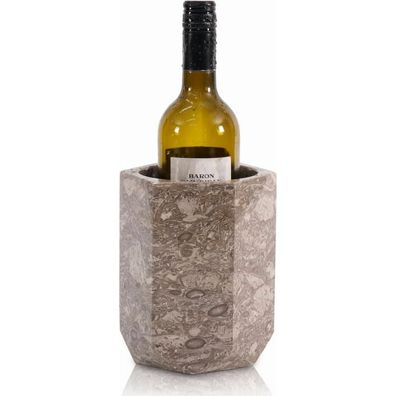 Radicaln Oceanic 6.5 inches Marble Wine Chiller - Premium Stone Beverage Cooler, Modern Countertop Bottle Holder for Wine, Unique Wine Storage & Home Décor