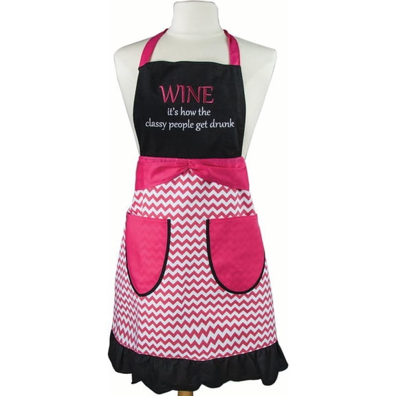 WINE CLASSY PEOPLE WORD APRON
