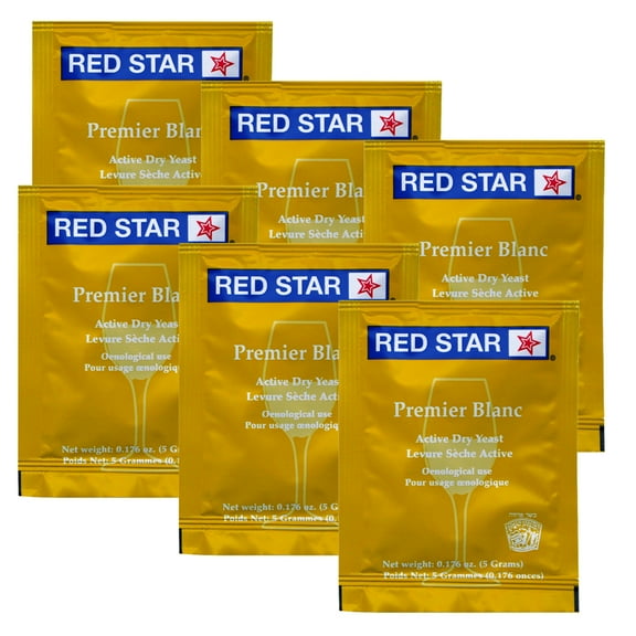 WINE YEAST 6 PACK RED STAR PASTEUR BLANC Fermentis Champagne Yeast