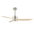 thumbnail image 1 of WINGBO 52-inch 3-Blades Indoor Celiing Fan with LED Light & Remote - N/A Nickel and Burlywood, 1 of 5